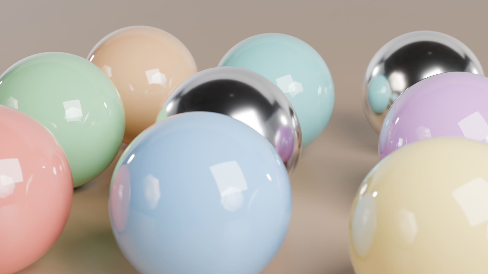 Marbles with shallow depth of field (f/1.8)