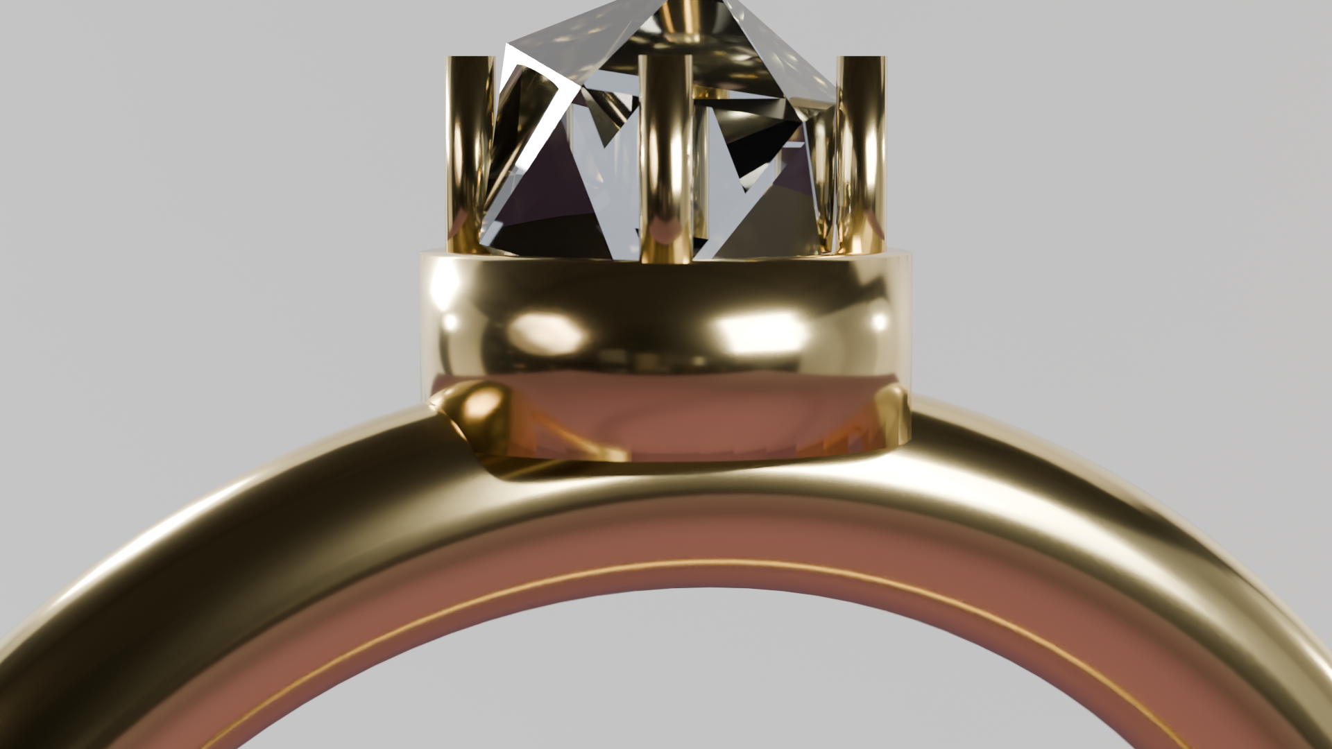 Jewelry: a gold ring with a stone, macro depth of field